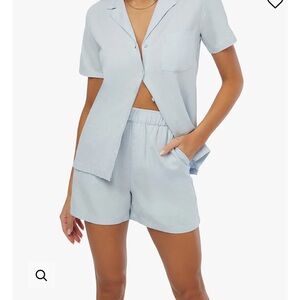 WeWoreWhat Elastic Linen Short